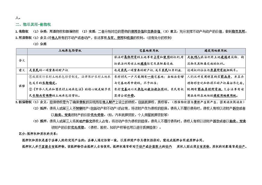 2026年高考政治一轮复习：统编版选择性必修2《法律与生活》知识点考点复习提纲详细版 讲义第3页
