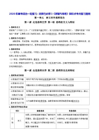2026年高考政治一轮复习：统编版选择性必修3《逻辑与思维》知识点考点复习提纲 讲义
