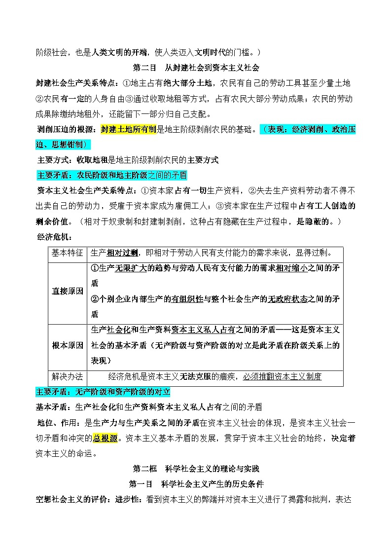 2026年高考政治一轮复习：统编版必修1至选必3共7册教材知识点考点提纲汇编 讲义第2页