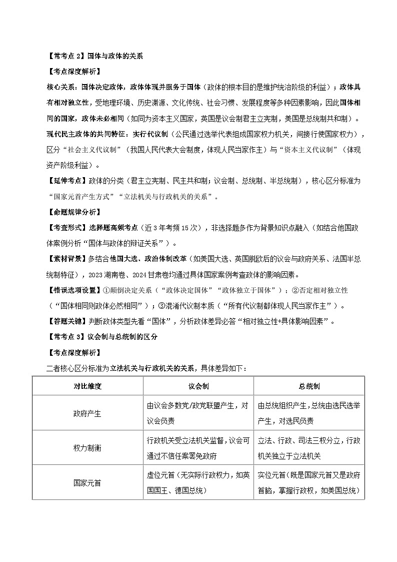 选必一《当代国际政治与经济》（常考点深度解析）-2026年高考政治二轮复习讲练（全国通用）第2页