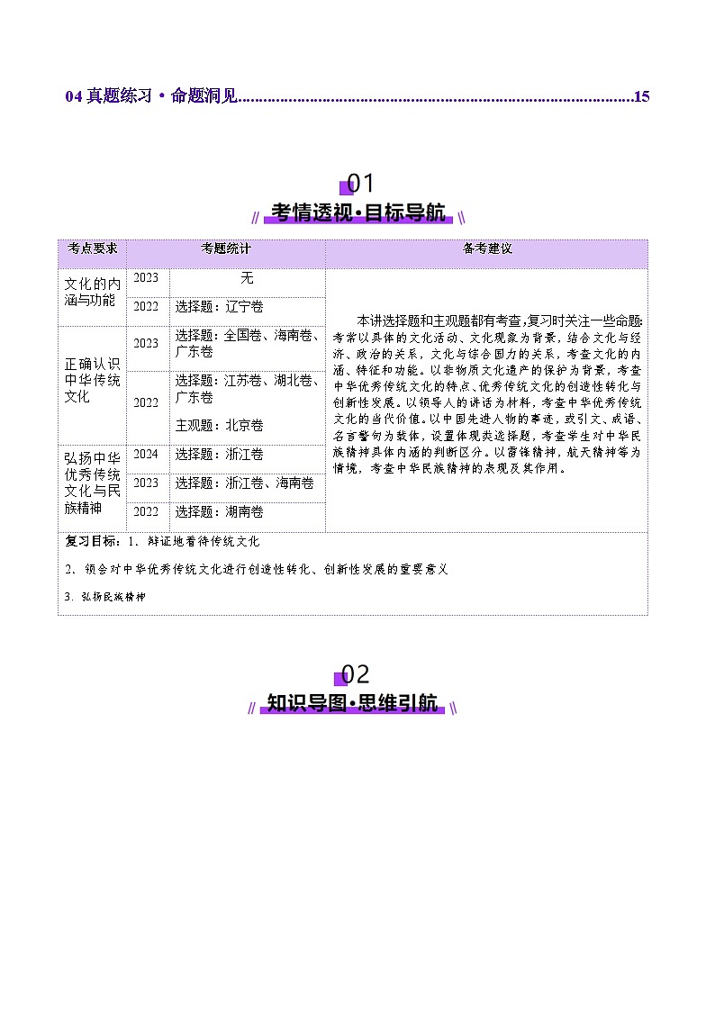 高考政治一轮-继承发展中华优秀传统文化（讲义）（解析版）第2页