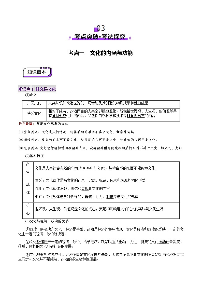 高考政治一轮-继承发展中华优秀传统文化（讲义）（解析版）第3页