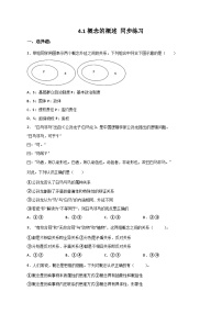 人教统编版选择性必修3 逻辑与思维概念的概述优秀习题