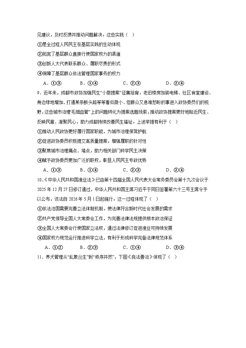 政治与法治练习-2026届高考政治二轮复习统编版必修三第3页