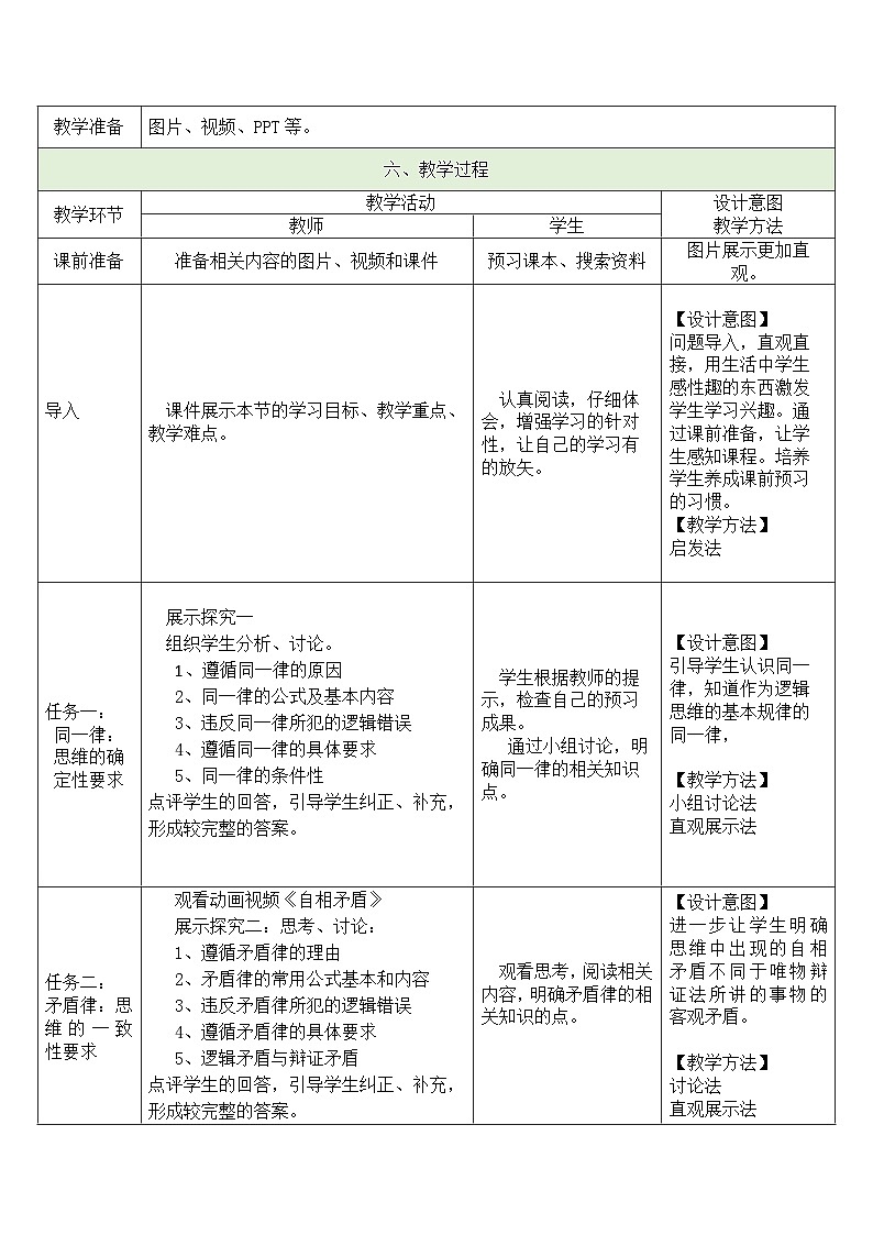 统编版高中政治选择性必修三 2.2 逻辑思维的基本要求 教案第2页