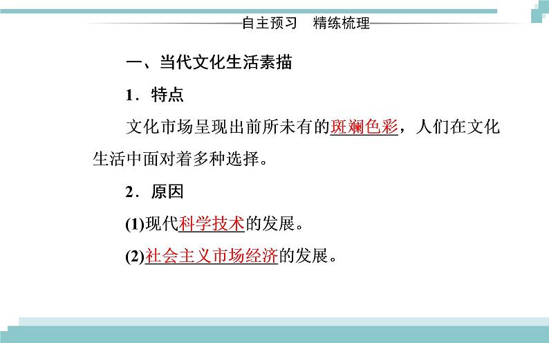 第四单元 第八课 第一框《色彩斑斓的文化生活》课件03