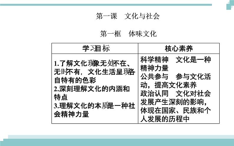 第一单元 第一课 第一框《体味文化》课件02