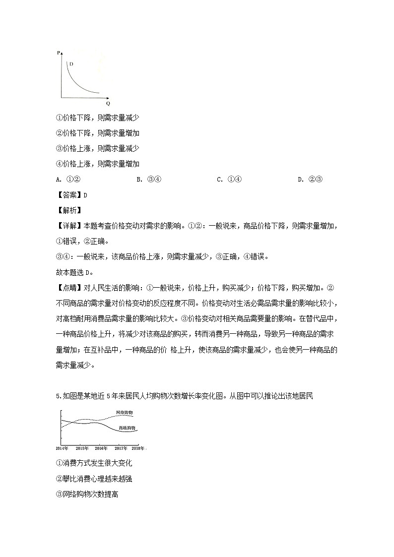 辽宁省瓦房店市八中2020届高三上学期月考（9月）政治试题03