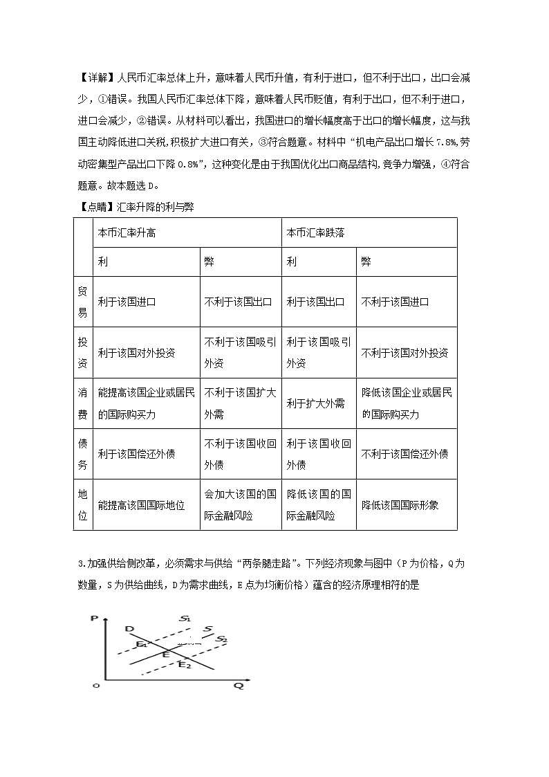 河南省鲁山县一中2020届高三（11月）月考政治试题02