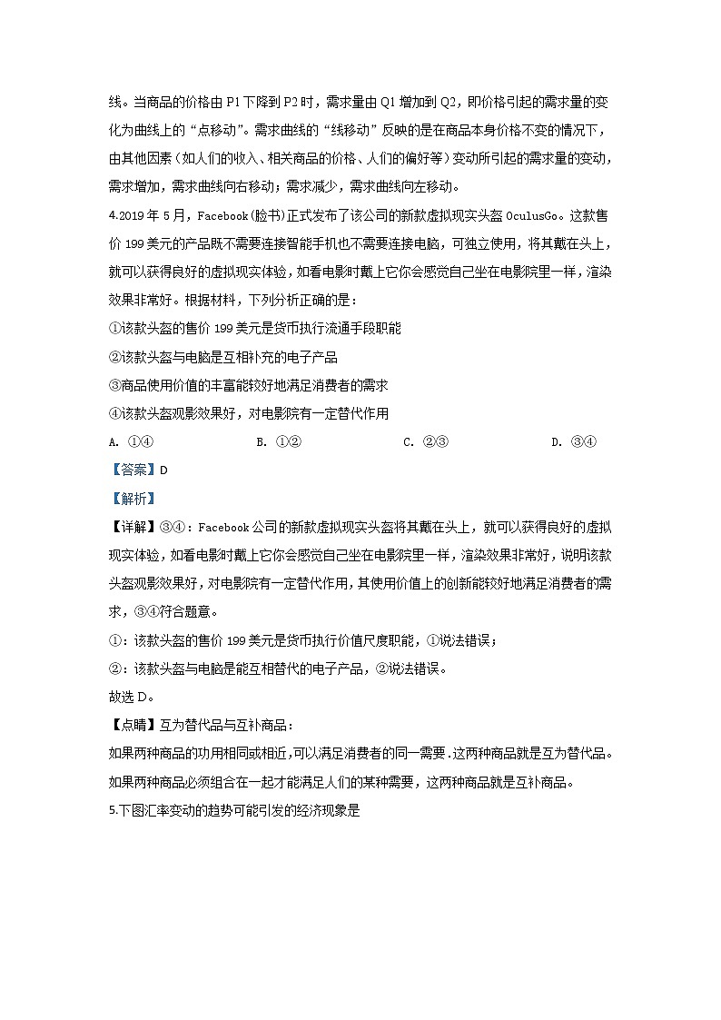 甘肃省临夏中学2020届高三上学期期中考试政治试题03