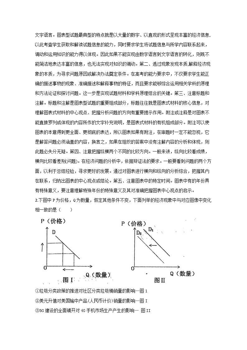 河北省唐山市2020届高三一模政治试题第2页