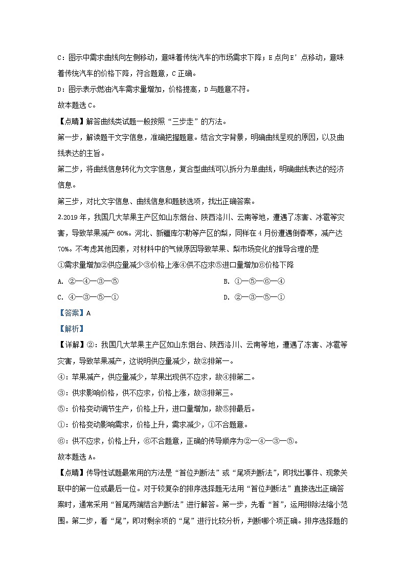 陕西省渭南市2020届高三教学质量检测政治试题02
