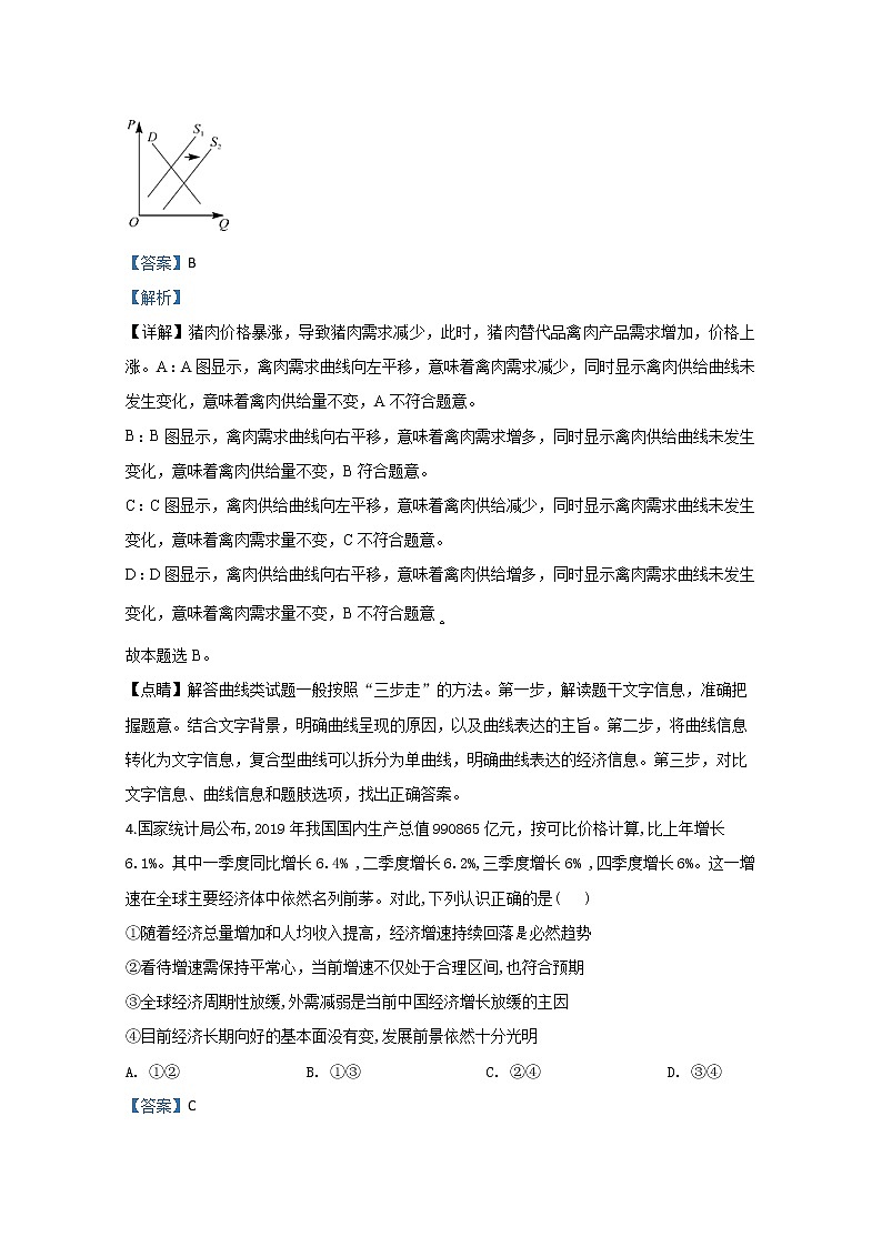 广西来宾市2020届高三4月教学质量诊断性政治试题第3页