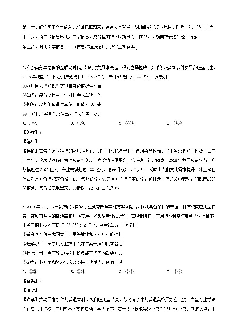 2019届四川省成都市高三第二次诊断性测试文综政治试题（解析版）第2页