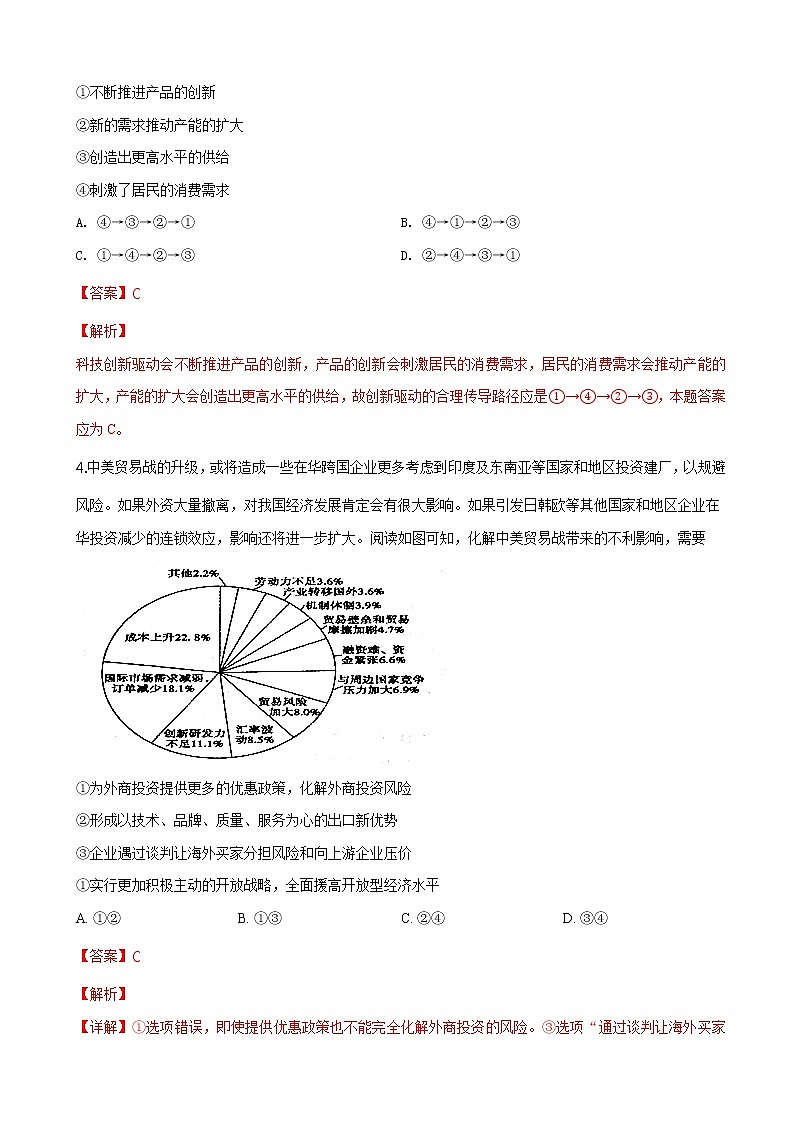 2019届山东省临沭第一中学高三元月高考模拟文综政治试题（解析版）第3页