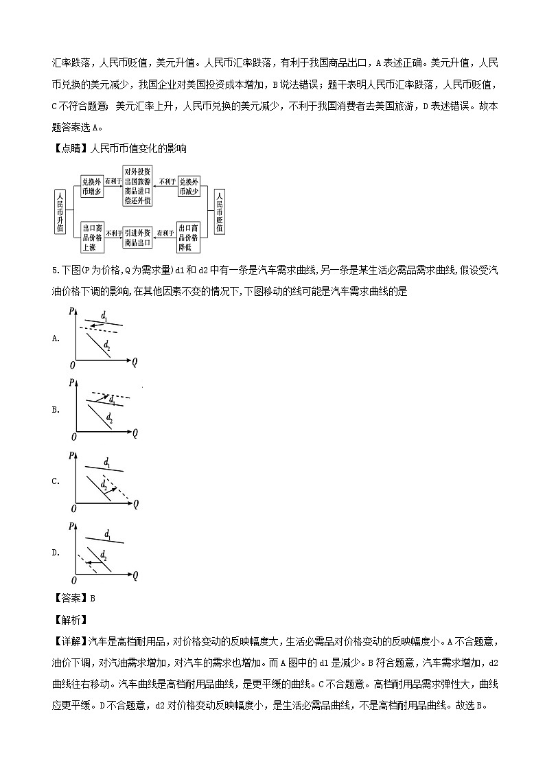 2019届江苏省泰兴市第一高级中学高三上学期阶段调研测试（一）政治试题（解析版）第3页