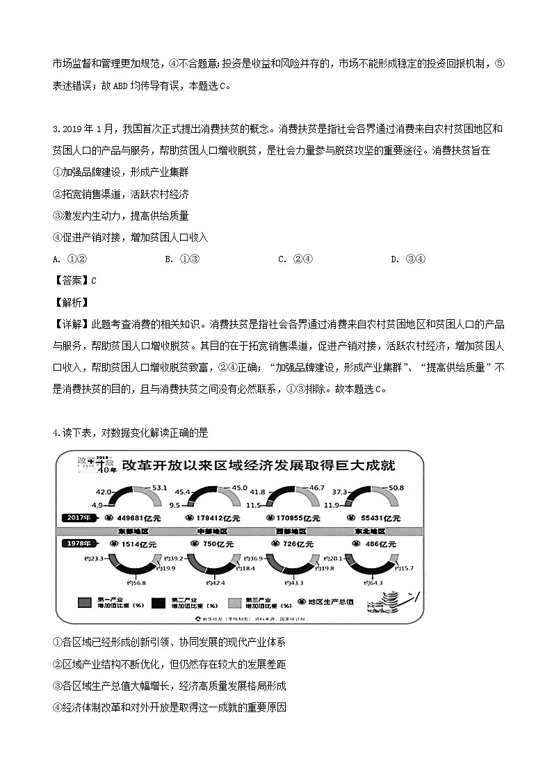 2019届黑龙江省哈尔滨市六中高三三模考试文综政治试题（解析版）第3页