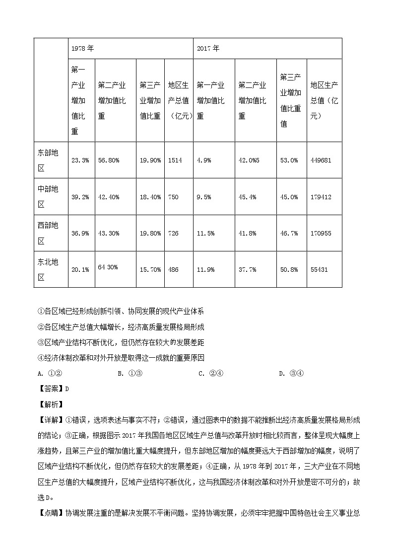 2019届湖北省龙泉中学、随州一中、天门中学高三4月联考文综政治试题（解析版）第3页