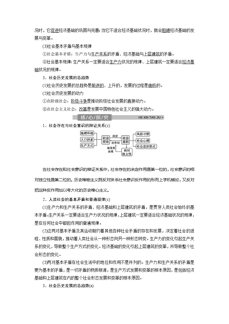 2021版浙江新高考选考政治一轮复习教师用书：必修4第四单元　1第十一课　寻觅社会的真谛02
