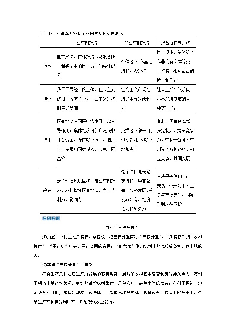 2020届高考政治二轮复习教师用书：上篇专题二　企业生产与就业投资03