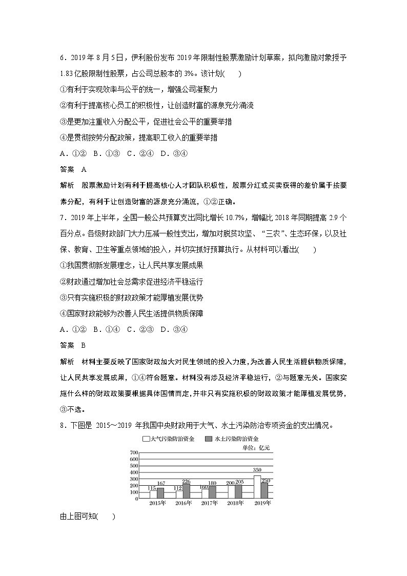 2021高考政治一轮复习 必修1 第03单元 单元提升练(三)03