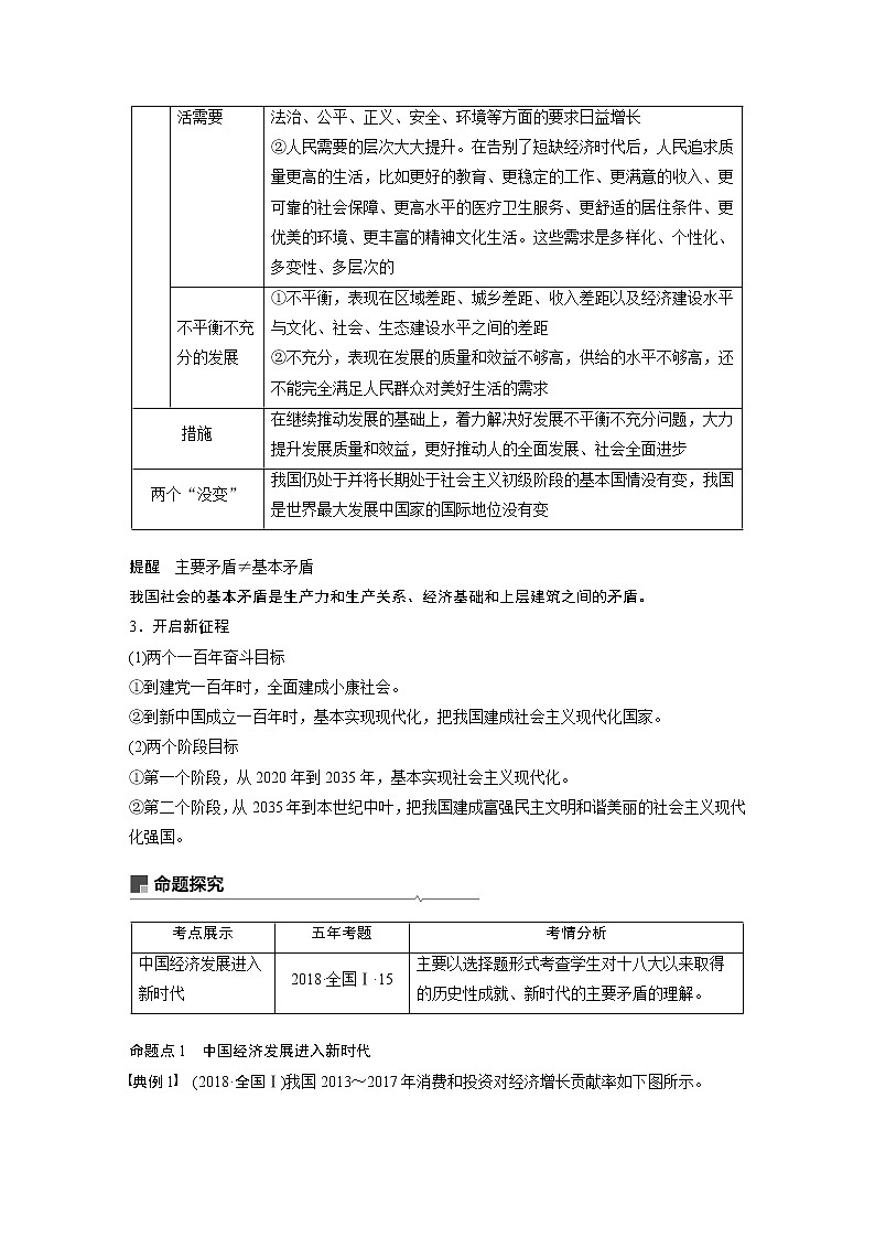 2021高考政治一轮复习 必修1 第04单元 第10课　新发展理念和中国特色社会主义新时代的经济建设 教案03