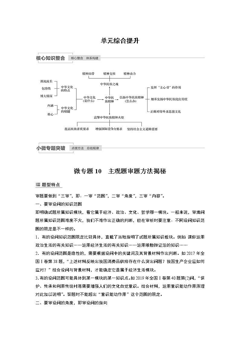 2021高考政治一轮复习 必修3 第11单元 单元综合提升 试卷01