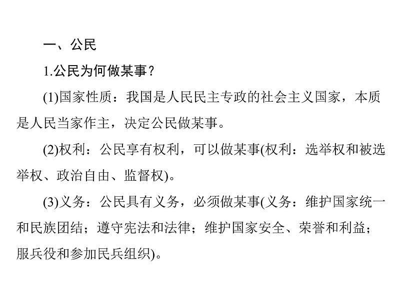 2020年高考政治一轮复习课件：第二部分 必修2 第3单元 小专题4 政治生活五个“主体”归纳(含答案)02