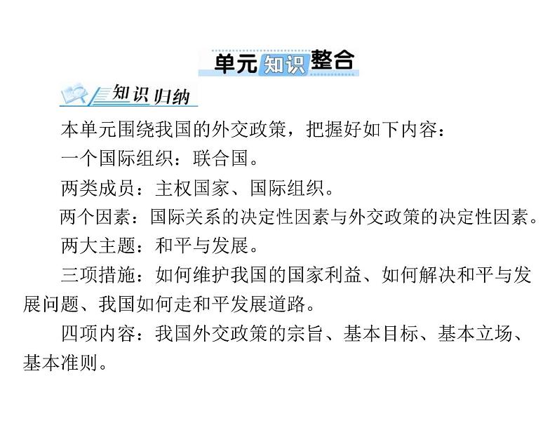 2020年高考政治一轮复习课件：第二部分 必修2 第4单元 单元知识整合(含答案)01