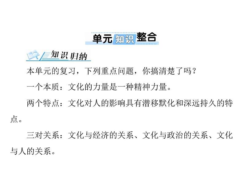 2020年高考政治一轮复习课件：第三部分 必修3 第1单元 单元知识整合(含答案)01