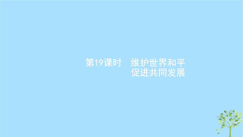 (浙江专用)2020版高考政治一轮优化复习课件19维护世界和平促进共同发展(含答案)01