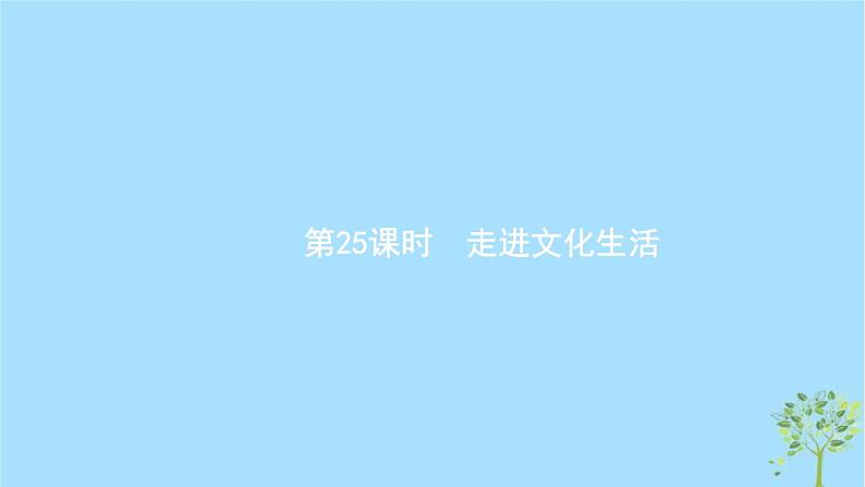 (浙江专用)2020版高考政治一轮优化复习课件25走进文化生活(含答案)01