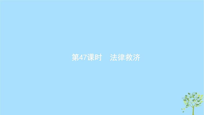 (浙江专用)2020版高考政治一轮优化复习课件47法律救济(含答案)01