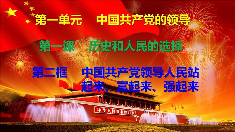 1.2中国共产党领导人民站起来、富起来、强起来 课件01