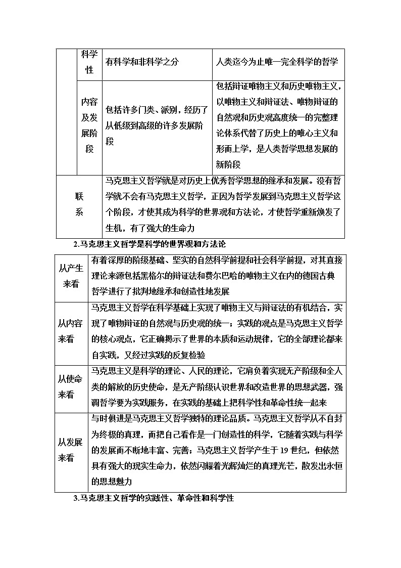 2020-2021学年新教材部编版政治必修4教师用书：第1单元 第1课　第3框　科学的世界观和方法论 Word版含解析03