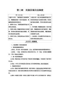 政治思品必修3 政治与法治第二单元 人民当家作主第六课 我国的基本政治制度民族区域自治制度教案设计