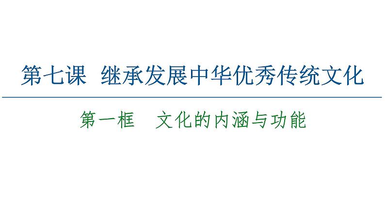 2020-2021学年新教材部编版政治必修4课件：第3单元 第7课　第1框　文化的内涵与功能（68页）06