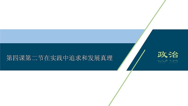 山东省青岛西海岸新区胶南第一高级中学2020-2021学年高中政治统编版（2019）必修4课件：第二单元第四课第二节在实践中追求和发展真理（67页）01