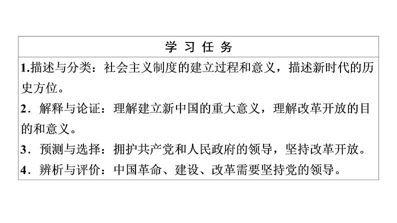 2019-2020学年高中政治部编版第三册课件：第1单元 第1课 第2框　中国共产党领导人民站起来、富起来、强起来  课件（75张）第3页