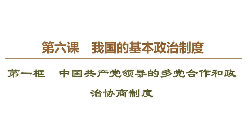 2019-2020学年高中政治部编版第三册课件：第2单元 第6课 第1框　中国共产党领导的多党合作和政治协商制度  课件（62张）02