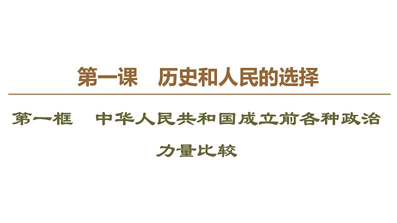 2019-2020学年高中政治部编版第三册课件：第1单元 第1课 第1框　中华人民共和国成立前各种政治力量  课件（63张）07