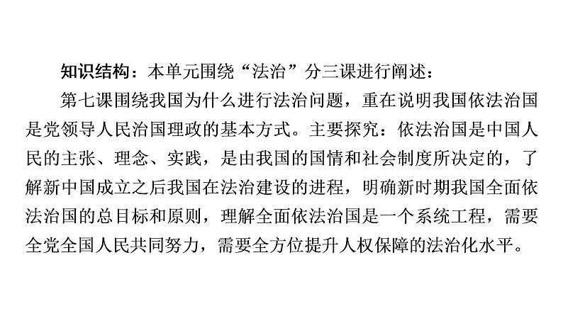 2019-2020学年高中政治部编版第三册课件：第3单元 第7课 第1框　我国法治建设的历程  课件（57张）03