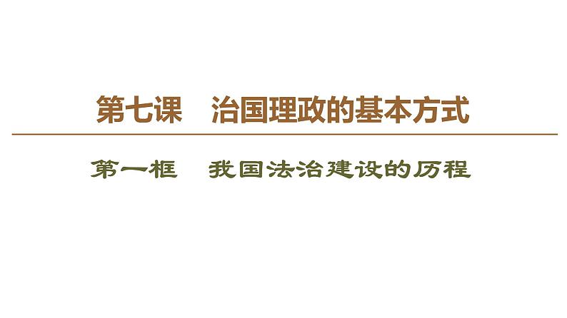 2019-2020学年高中政治部编版第三册课件：第3单元 第7课 第1框　我国法治建设的历程  课件（57张）08