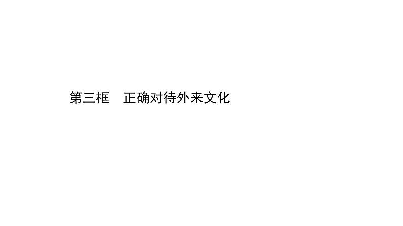 20版高中政治新教材部编版必修四课件：3.8.3 正确对待外来文化（39页）第1页