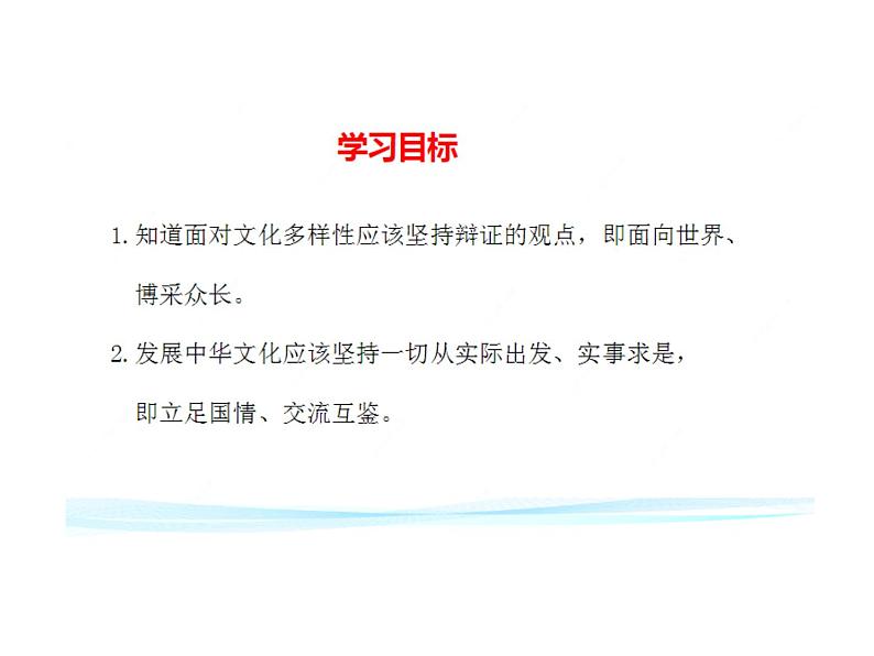 2020-2021学年山东省青岛西海岸新区胶南第一高级中学高中政治统编版（2019）必修4课件：第三单元第八课第三节正确对待外来文化（19页）第2页