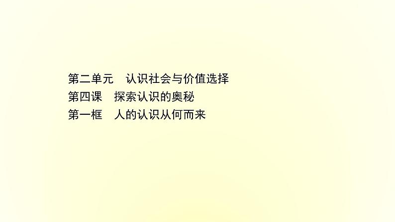 20版高中政治新教材部编版必修四课件：2.4.1 人的认识从何而来（共28页PPT）01