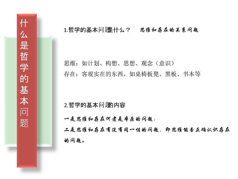 2020-2021学年高中政治统编版（2019）必修四课件：第一单元 探索世界与把握规律 1.2 哲学的基本问题（23页）第4页