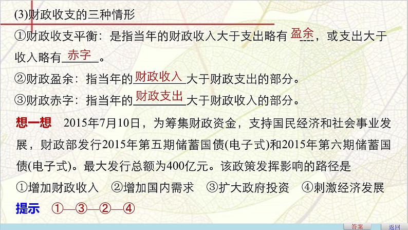 高一政治（人教版必修一）配套课件：第3单元 收入与分配 第8课 国家财政08