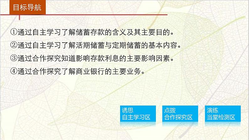 高一政治（人教版必修一）配套课件：第2单元 生产、劳动与经营 第6课 储蓄存款和商业银行03