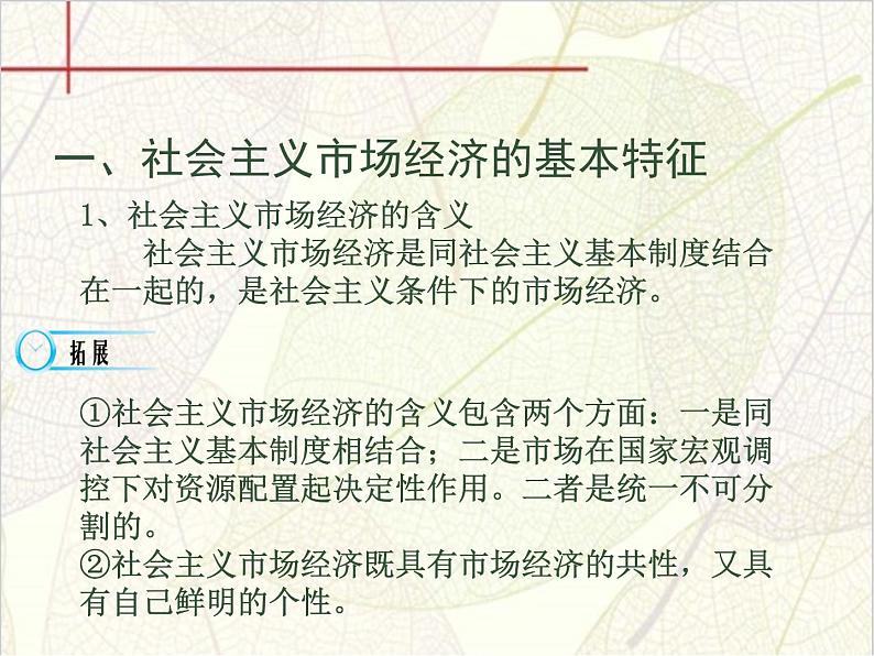 高中人教版政治必修一课件：第九课 第二框《社会主义市场经济》06